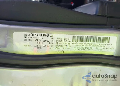 2014 Dodge Durango Sxt из США, поврежденный, VIN 1C4RDJAG9EC353999